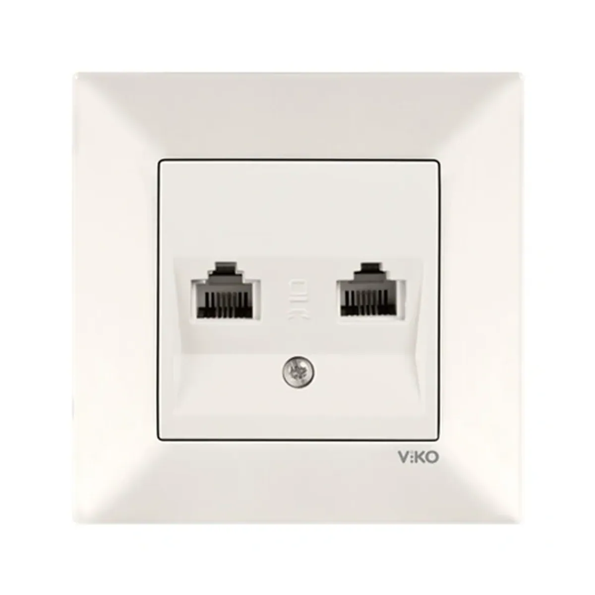Viko Karre Meridian Double Cream Numeris Telephone Socket (2xCAT3)