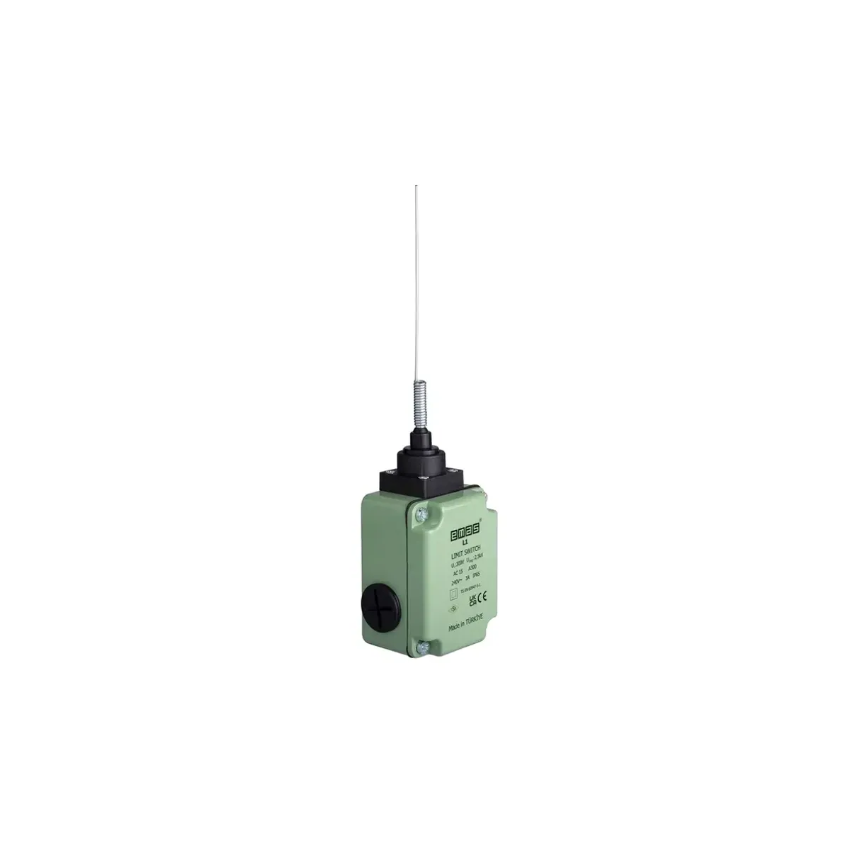Emas Metal Housing Pointed Metal End and Metal Spring Lever Snap-Action 1NO+1NC Limit Switch 2mm L1K13SOM101