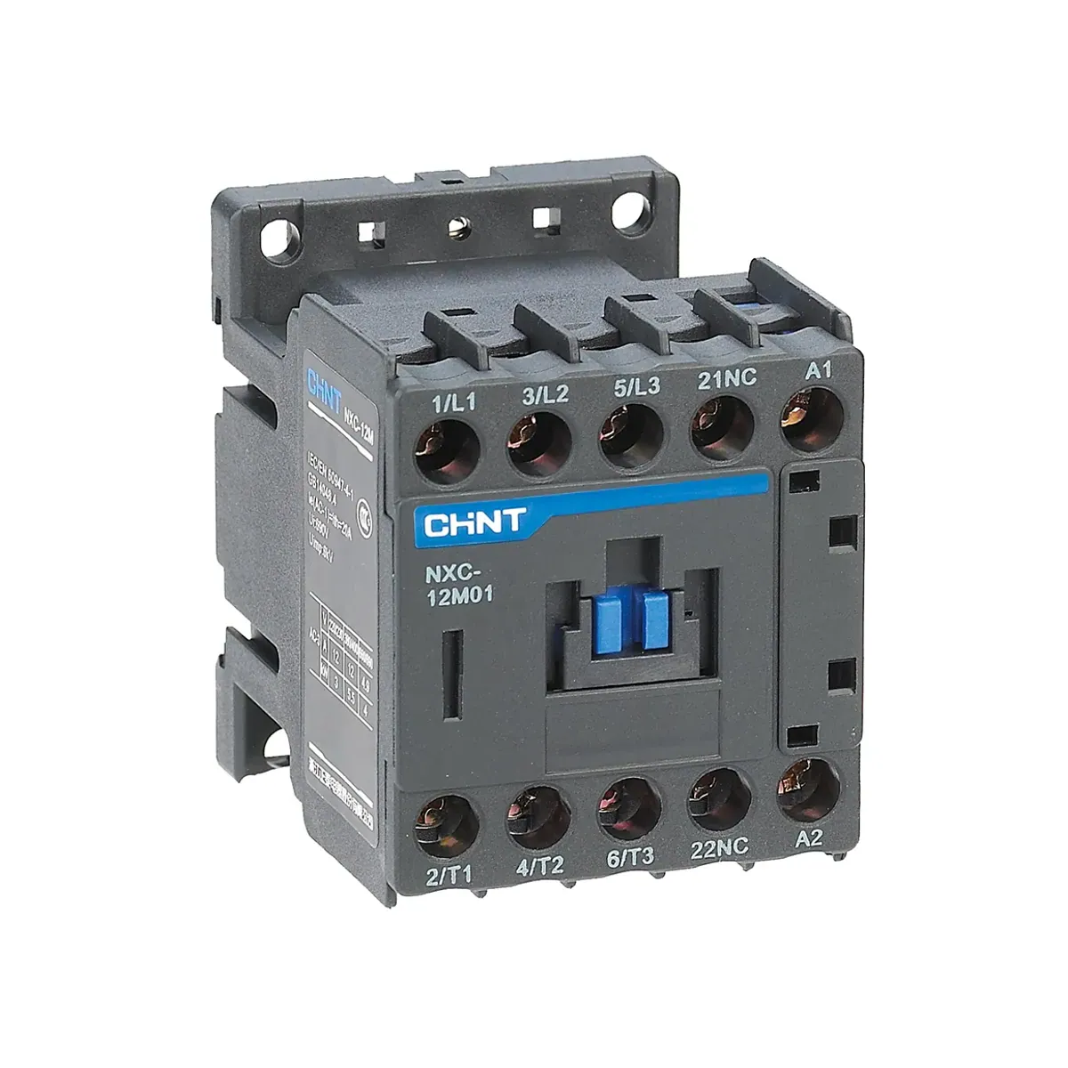 Chint NXC Serisi 3 Kutup 16A 220V AC 1NC Yardımcı Kontaklı Mini Kontaktör NXC-16M01