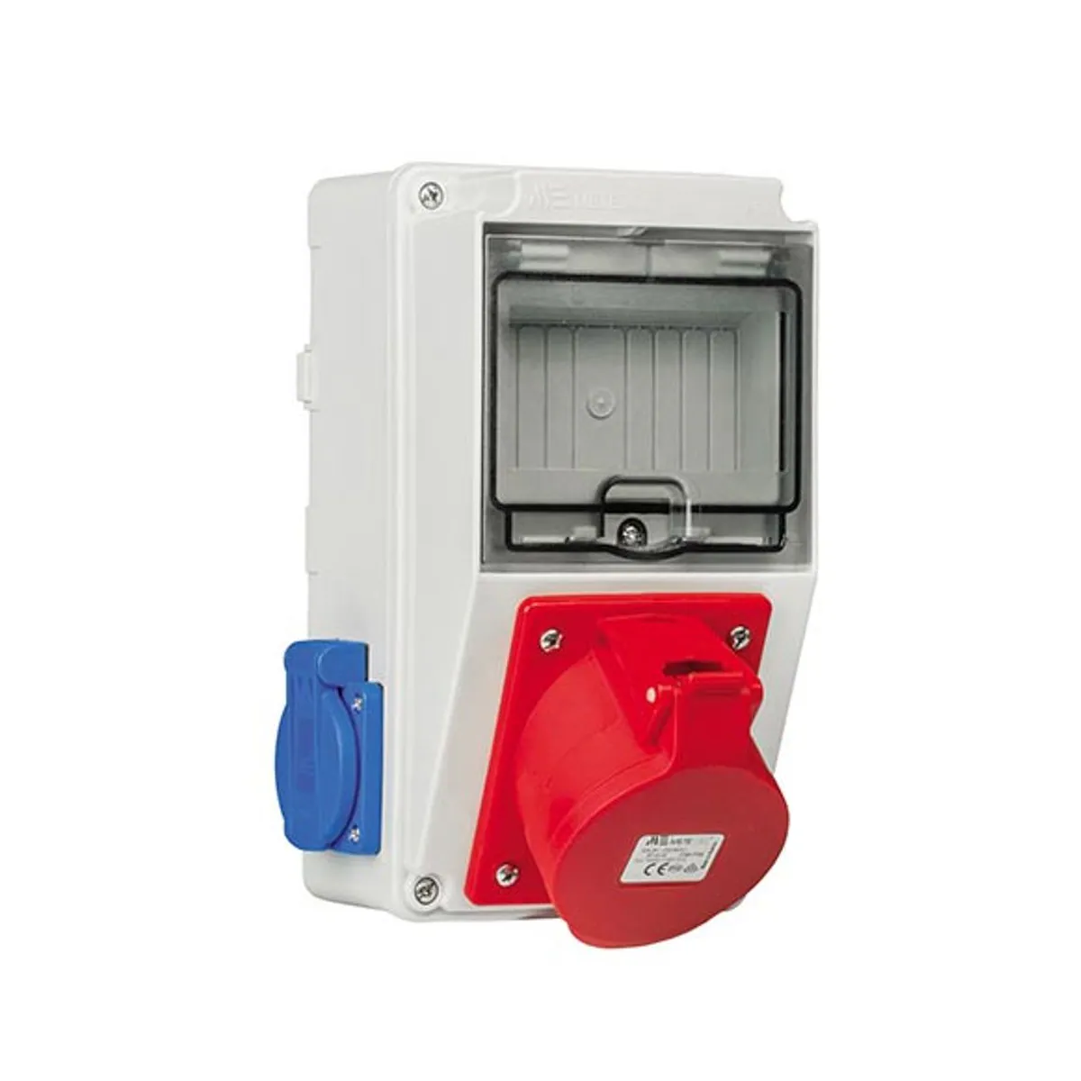 Mete Enerji 70025050B006 1 adet 4x32A IP44 Eğik Makine Prizi Önde + 2 adet 1x16A IP44 Pano Prizi Yanda