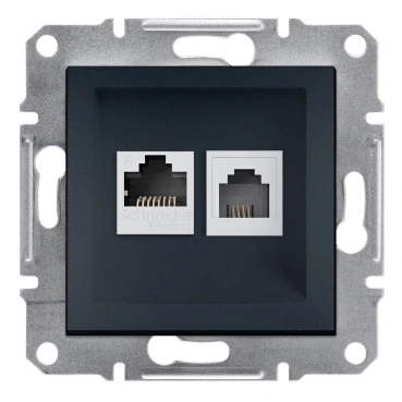 Schneider Electric EPH5200171 Asfora RJ45 CAT6 UTP RJ11,Antrasit