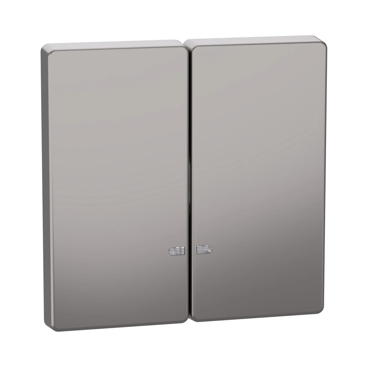 Schneider Electric MEG3420-6050 Merten System-D, Illuminated Changeover Switch, Nickel Metallic