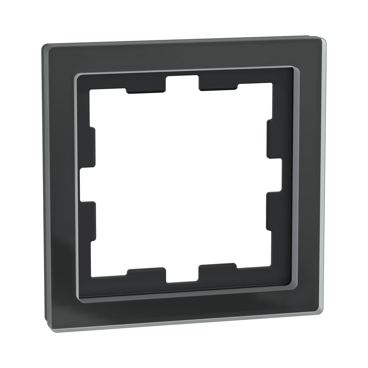 Schneider Electric MEG4010-6503 Merten System-D, Tekli Cam Çerçeve, Oniks Siyah, D-Life — üretici ürün görseli