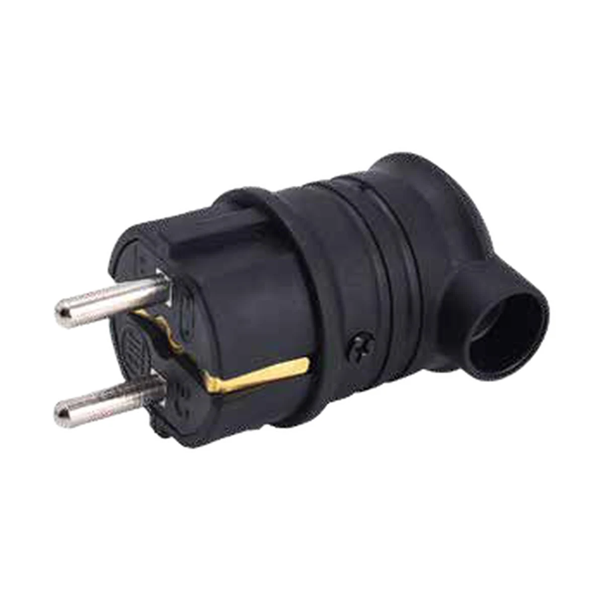 Bylion 950-002-0001 KEFL-F Single-Phase Angled Plug 16 A F Type (Schuko) IP44 Black