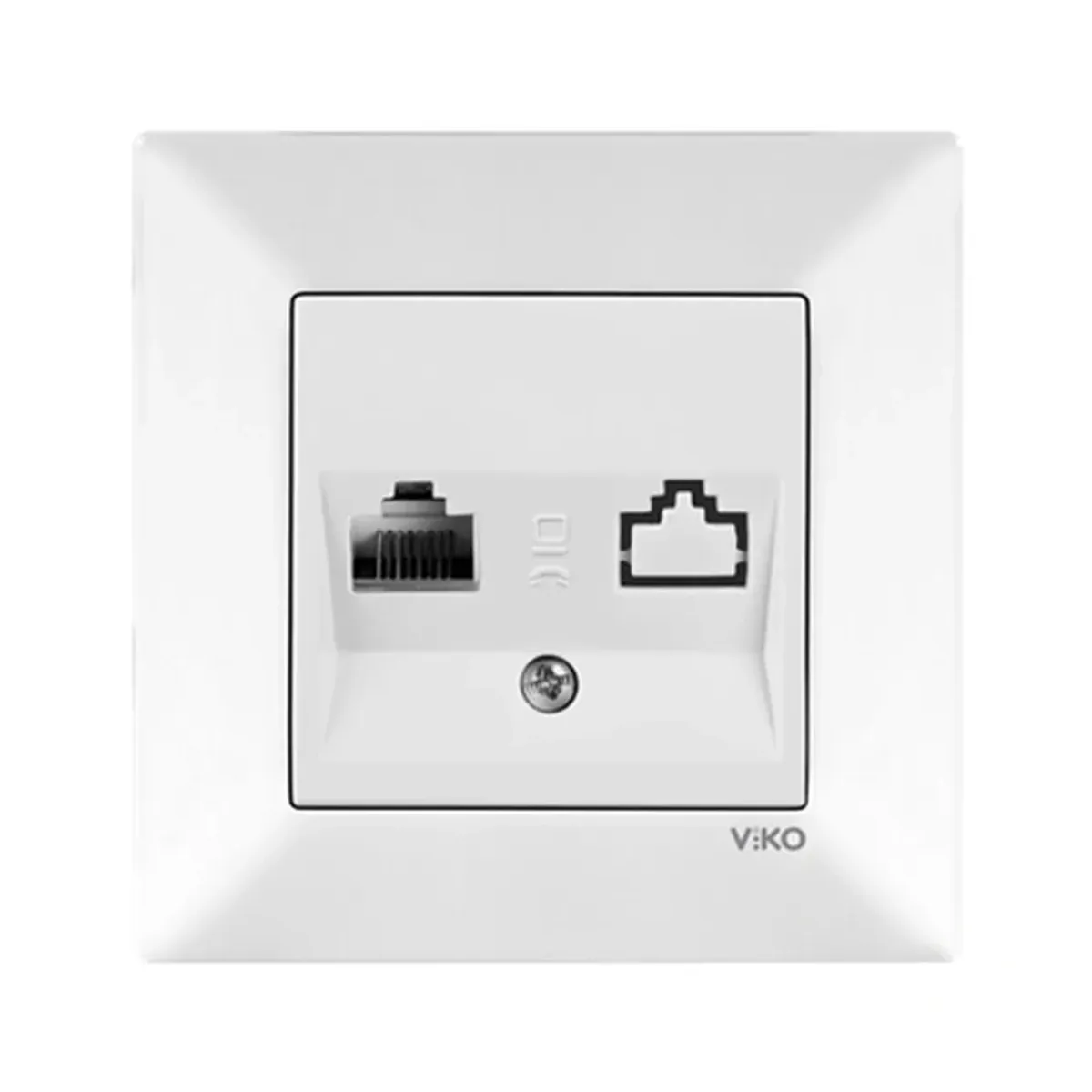 Viko Karre Meridian Single White Data Socket (RJ45 CAT5E)