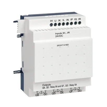 Schneider Electric SR3XT141BD Zelio Logic Digital I/O Expansion Module, 14 I/O, 24 V DC