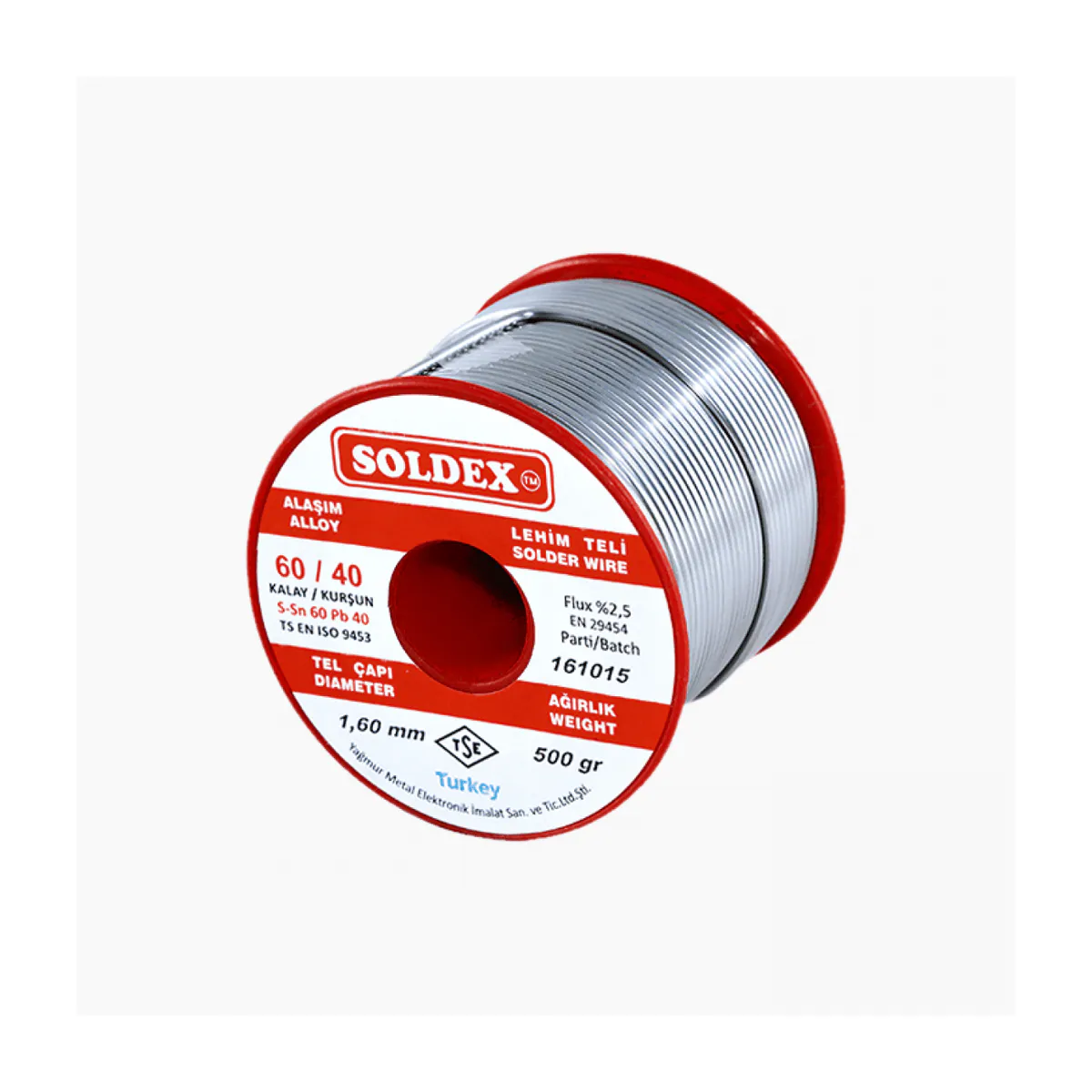 Soldex 60/40 1,60 mm lehim teli 500 gr makara