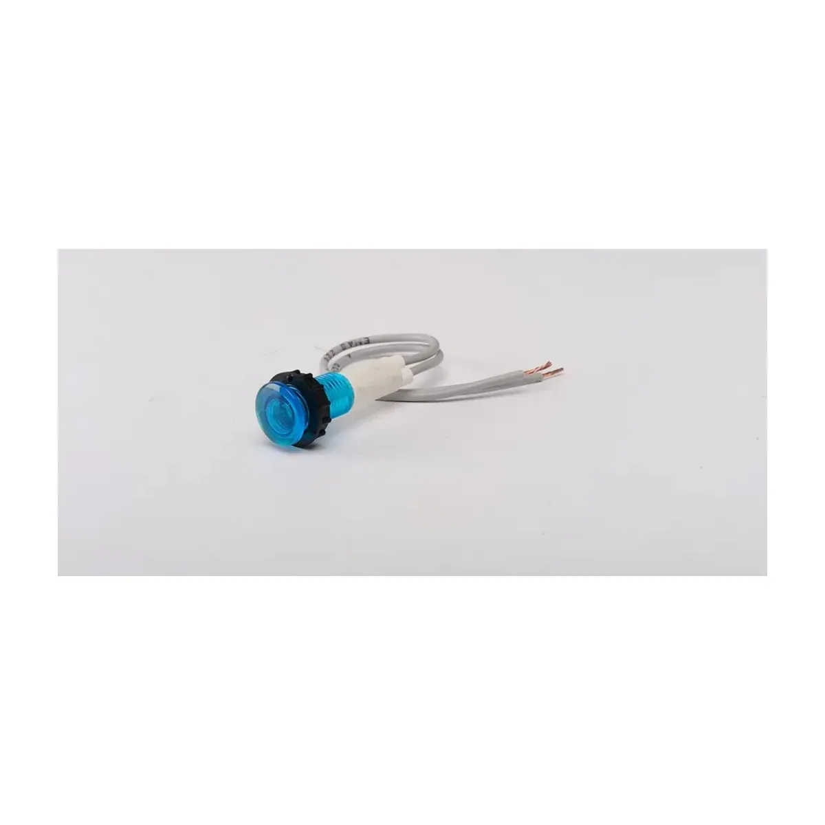 Emas S Series Plastic Bulb Type 230V AC 12cm Cable Blue 10mm Pilot Light IP40