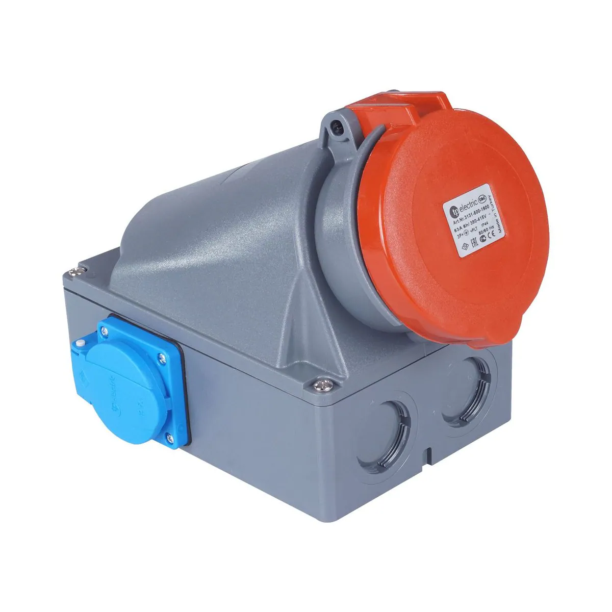 TP Elektrik 3133-500-1600 CEE 5x63A Kombi Duvar Prizi (duvar prizi + 2 adet pano prizi), IP 44, 6h