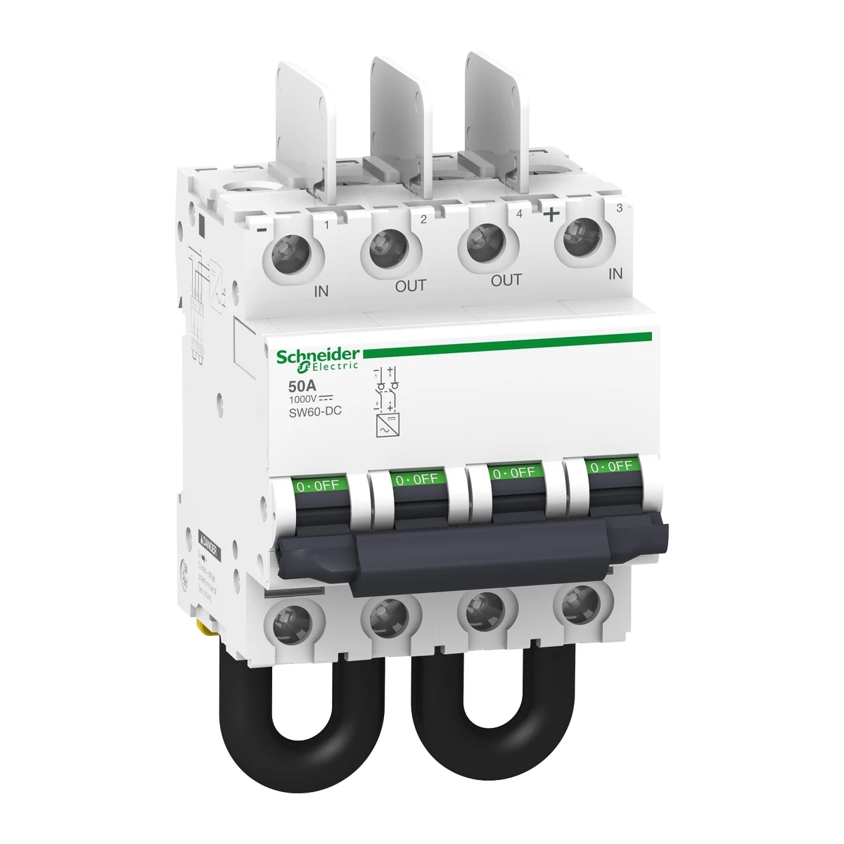 Schneider Electric A9N61699 Acti9 SW60-DC 2P 50A, Fotovoltaik Otomat — üretici ürün görseli