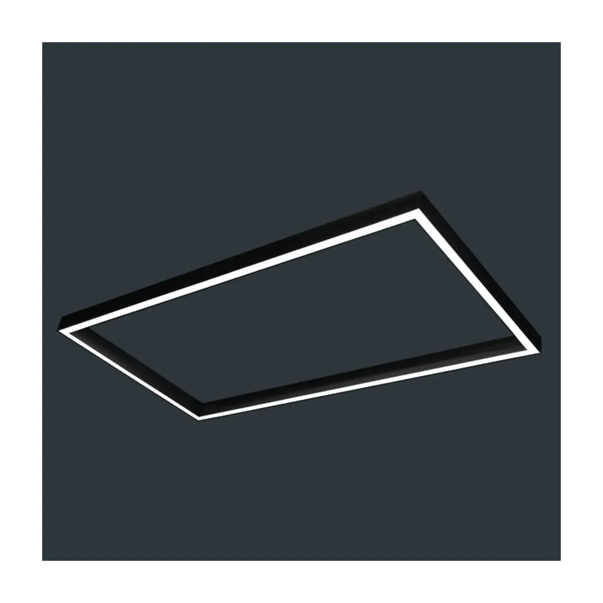 105W Rectangular Ring-Type 60x120cm 4000 K 12600lm 66x35mm Decorative Linear LED Luminaire