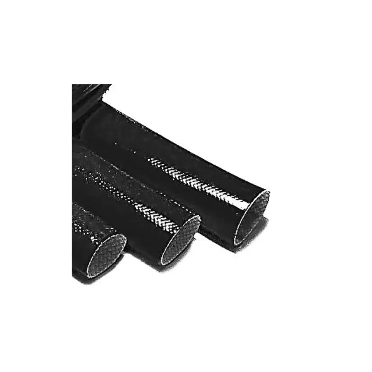4mm Siyah Cam Elyaf Makaron - 100mt Rulo