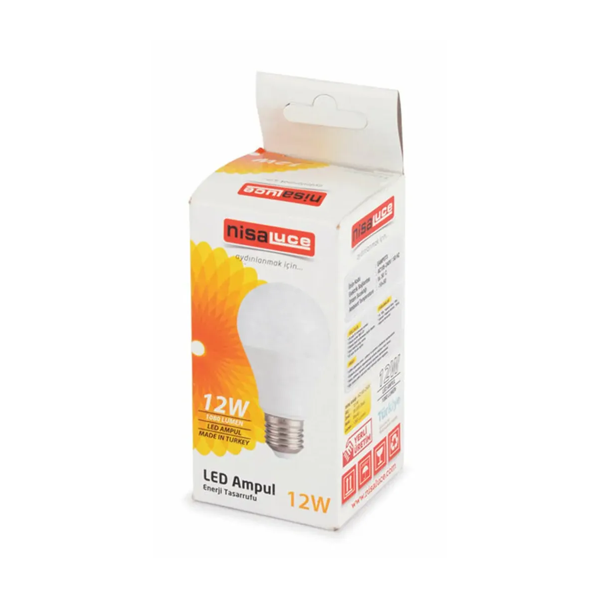 NisaLuce 12W LED Bulb E27 6500 K White Light