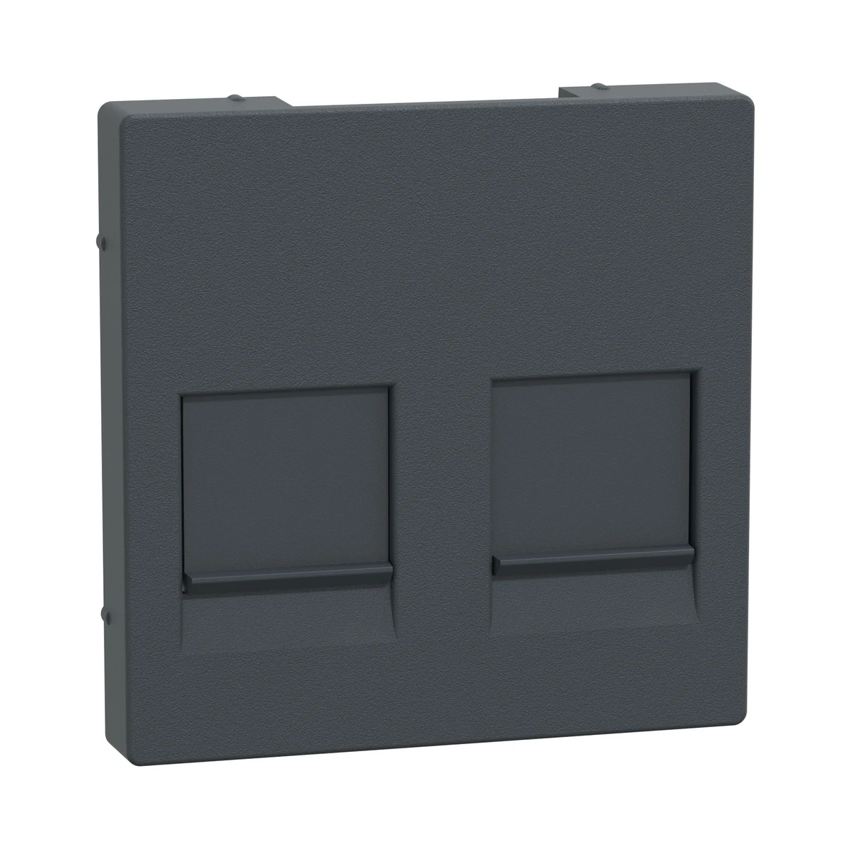 Schneider Electric MEG4562-0414 Dual empty data socket button cover, System-M, Anthracite