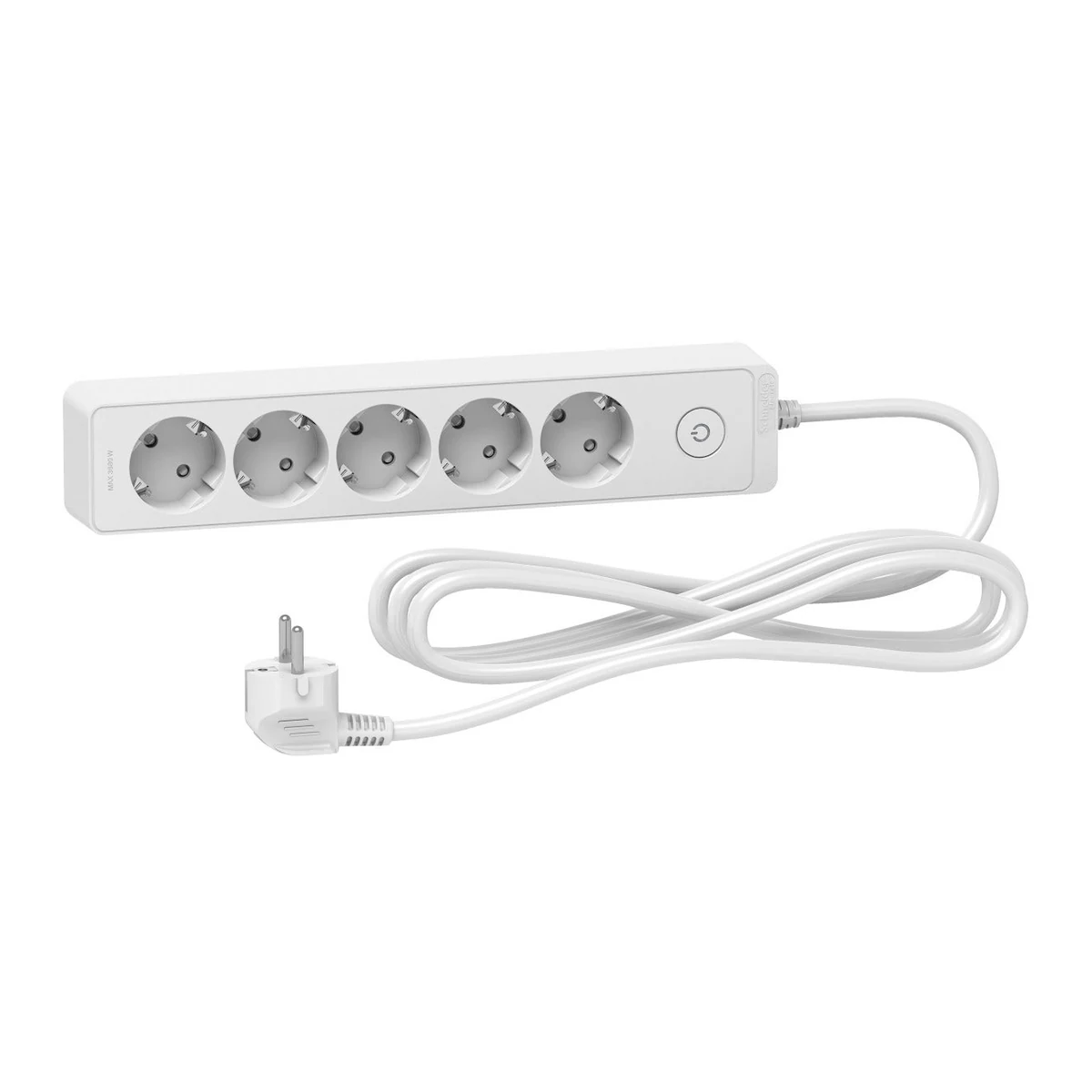 Schneider Electric ST9453W 5 Topraklı Prizli, 3mt, beyaz — üretici temsili ürün görseli