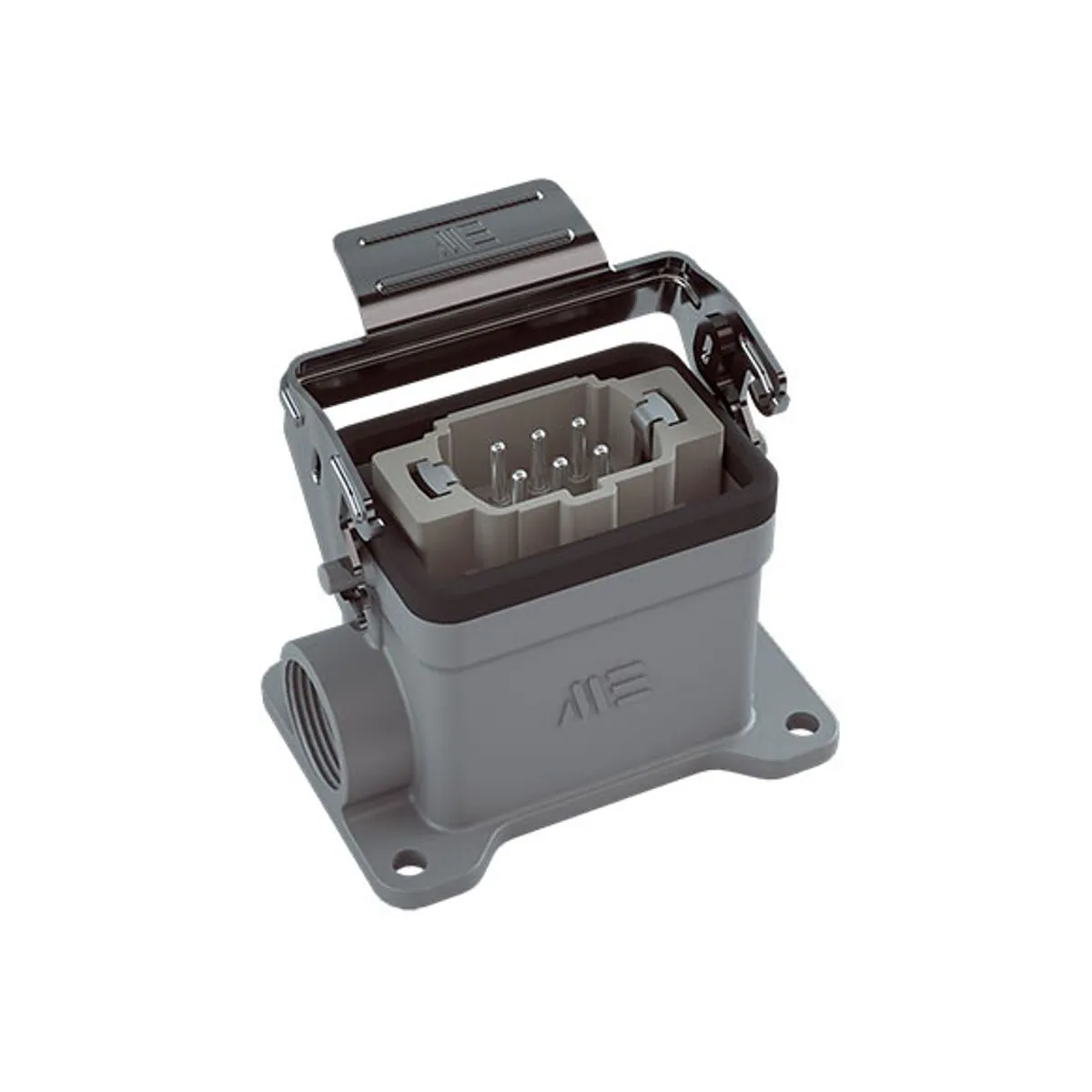 Mete Enerji 403099S 6x16A Dual-Entry Multi-Contact Wall Plug with Metal Latch