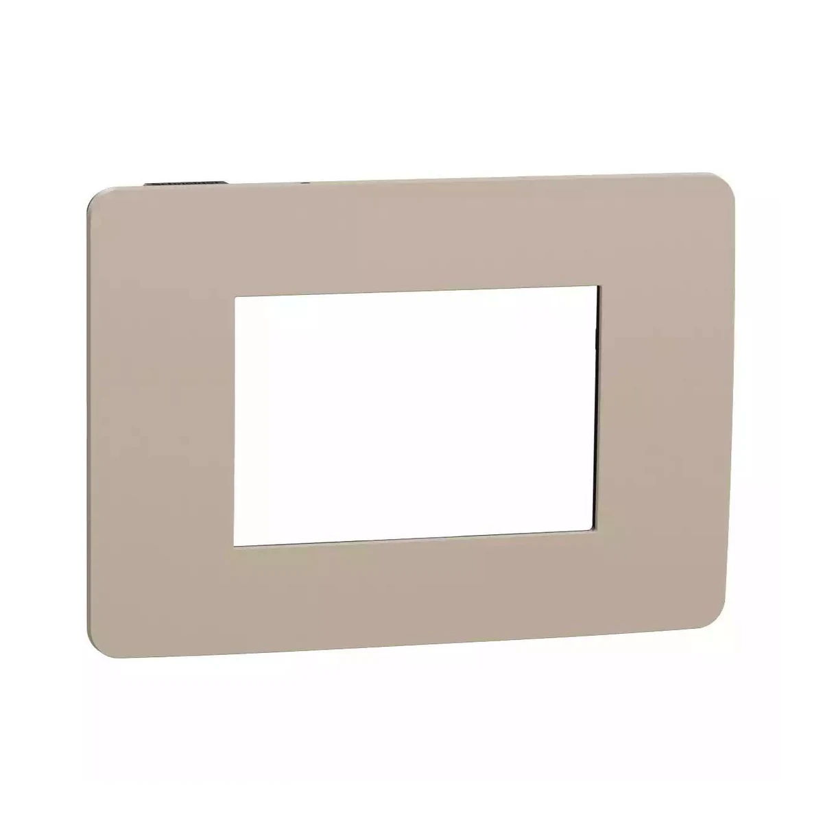 Schneider Electric NU270328 Yeni Unica, Studio Color Frame 3 module, Gray-Brown/Black