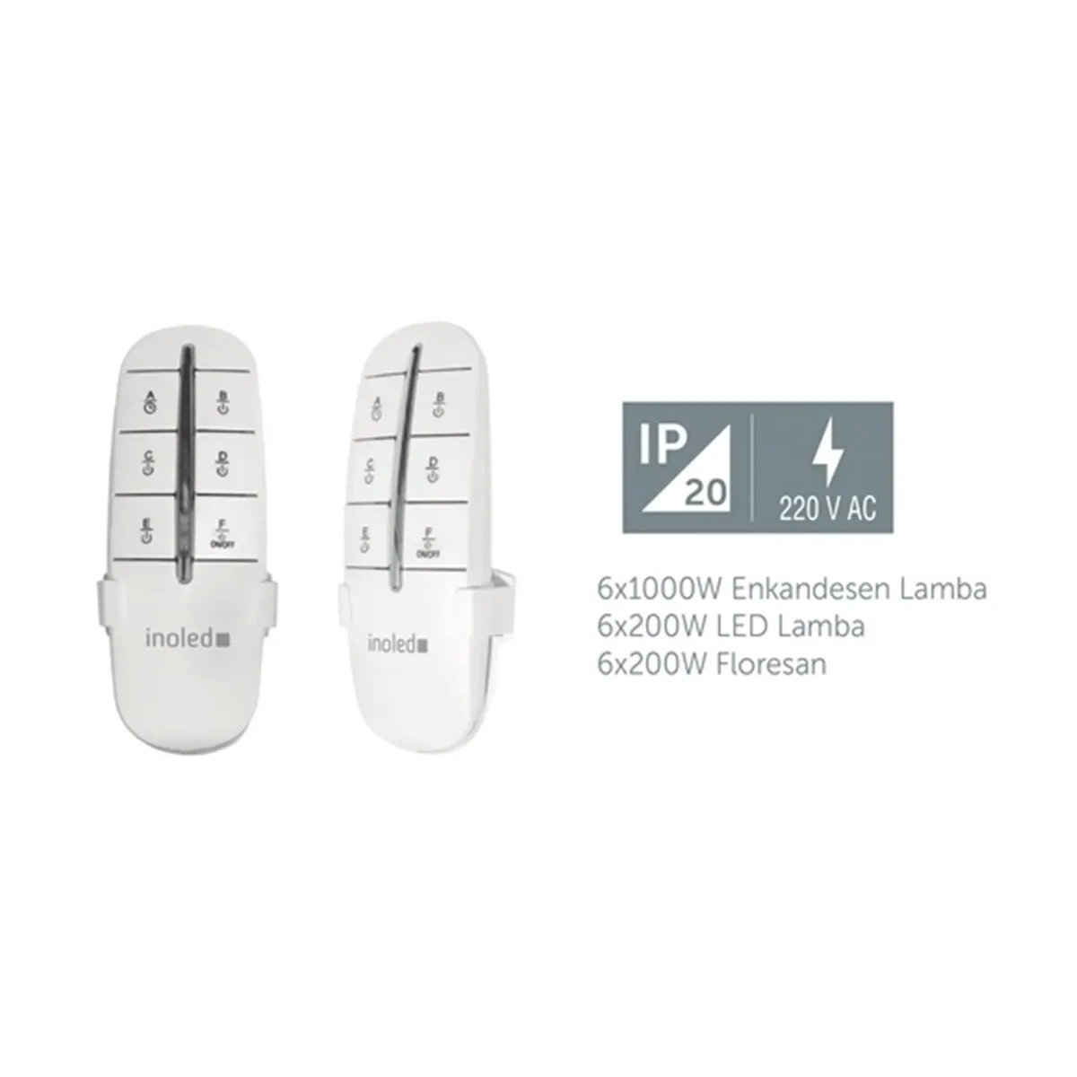 6-Pack 20 Meter Detection Range White Lighting Controller