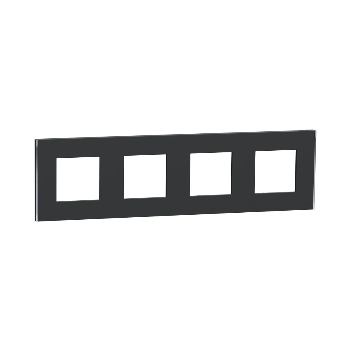 Schneider Electric NU600843 Unica Deco Subtle Dörtlü Çerçeve Antrasit/Gümüş — üretici ürün görseli