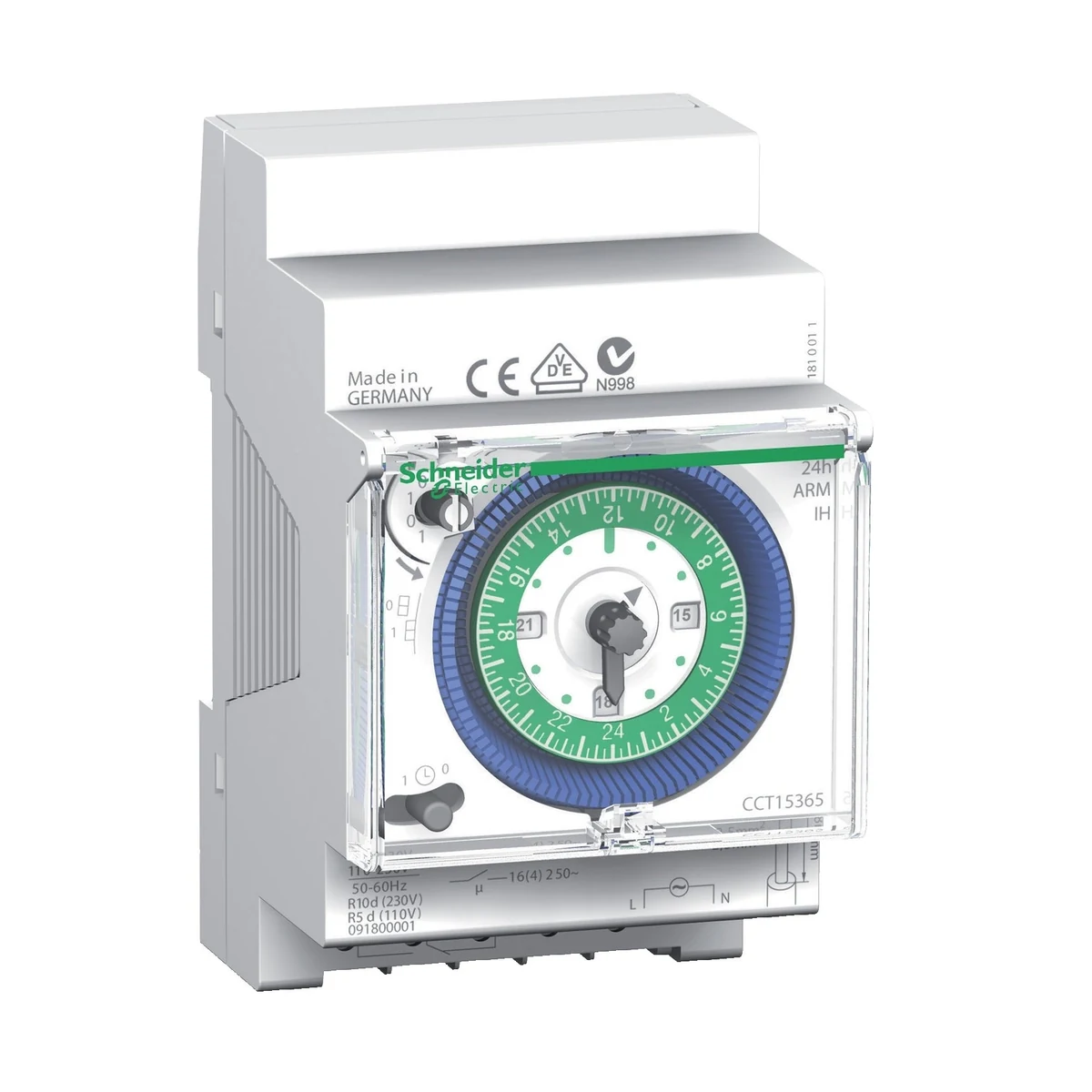 Schneider Electric CCT15365 IH, 24 hours, 1 pcs changeover contact outputs, 150 hours reserve