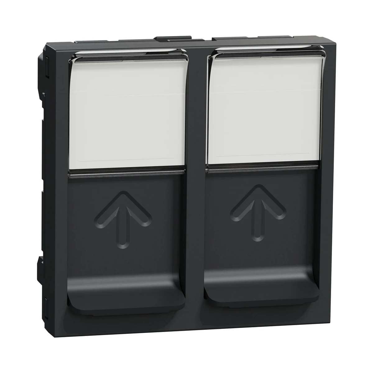 Schneider Electric NU942054 Yeni Unica, 2xRJ45 Blank Cover Compatible with S-One Connector 2 module, Anthracite