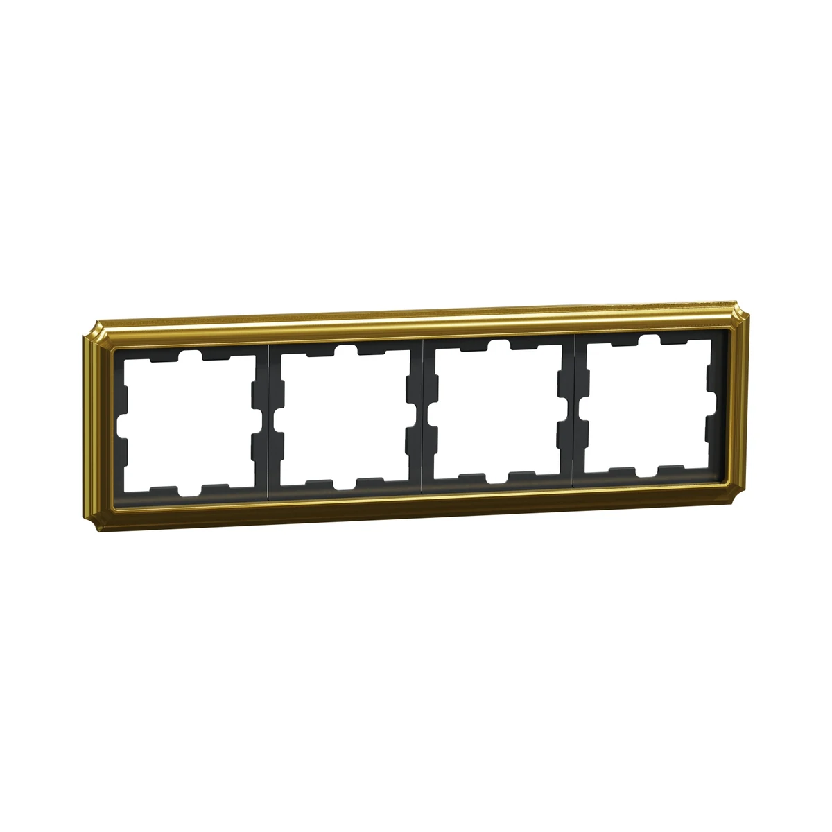Schneider Electric MEG4040-4741 Merten System-D, 4-Gang Frame, 24Karat Gold, D-Antique