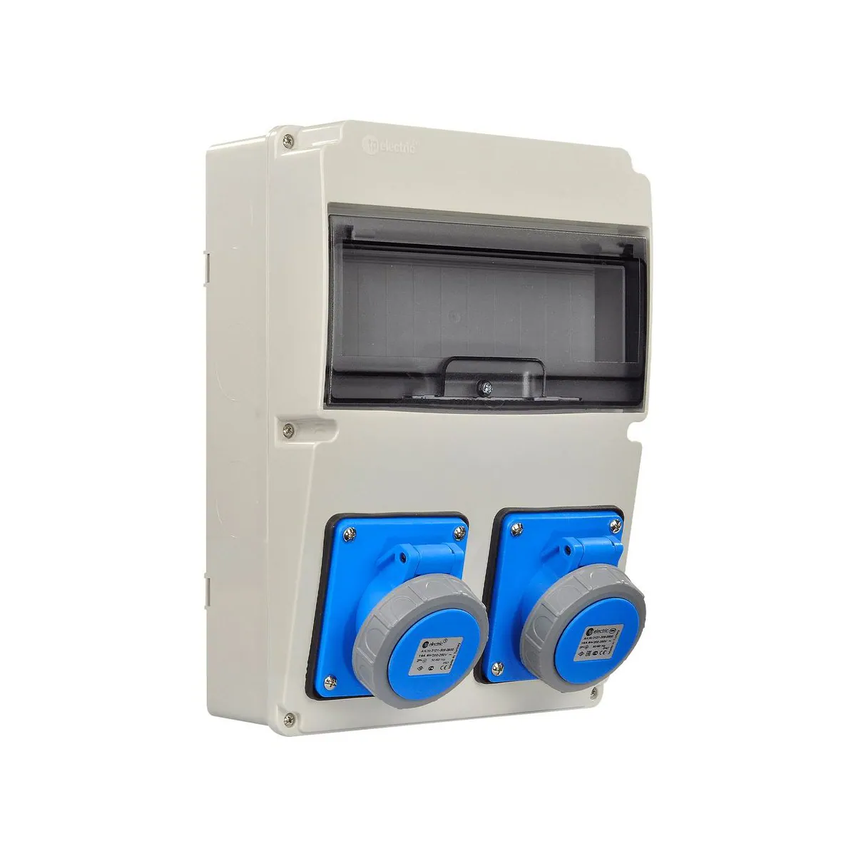 TP Elektrik 3320-000-2121 220x300 Priz Montajlı Kombinasyon Kutusu, 3x16A Prizli