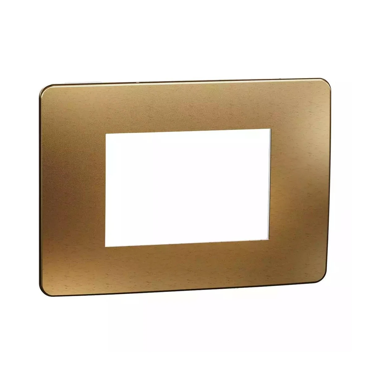 Schneider Electric NU270357M Yeni Unica, Studio Metal Frame 3 module, Copper/White