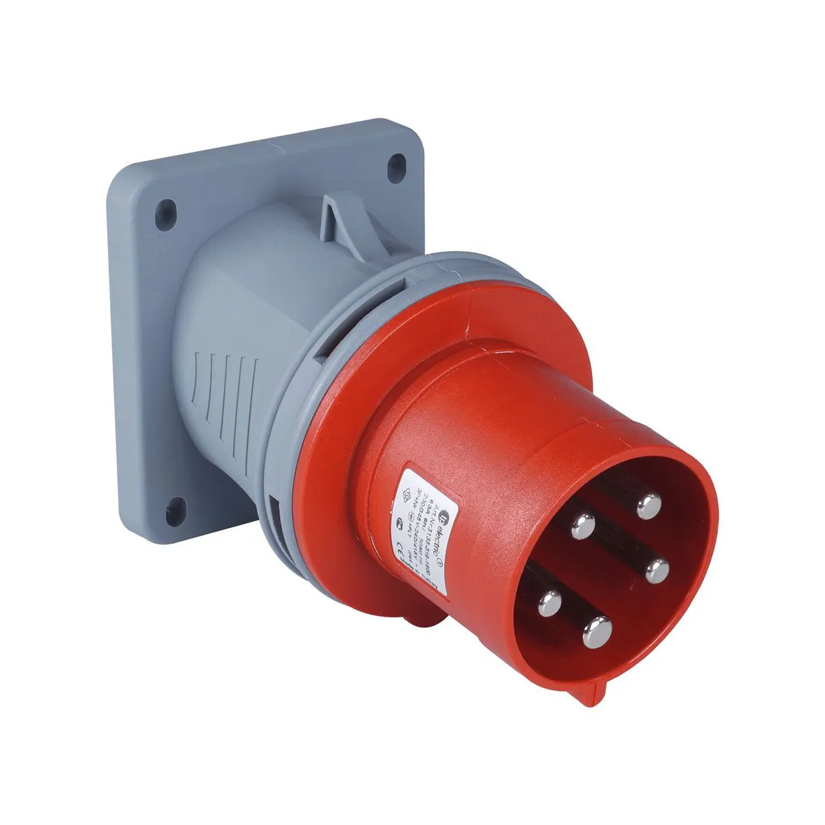 TP Elektrik 3133-318-1600 CEE 5x63A Makine Fişi (eğik) (100x107), IP 44, 6h