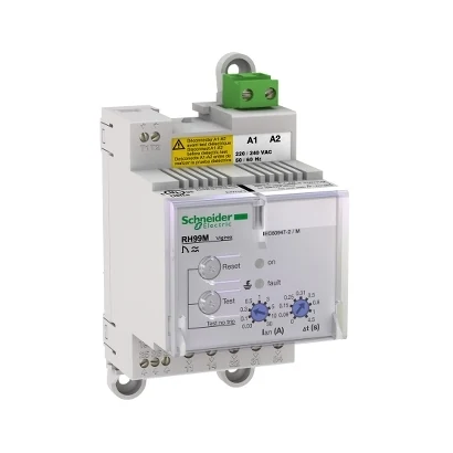 Schneider Electric 56173 RH99M 220/240 V AC 50/60/400 Hz Manual Fault Reset Earth Leakage Relay
