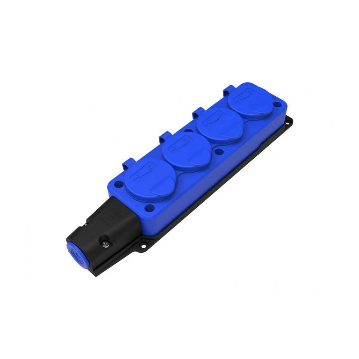 Bemis BV2-1402-3614 Rubber Four-Way Group Socket (Blue) 16 A 2P+E IP54