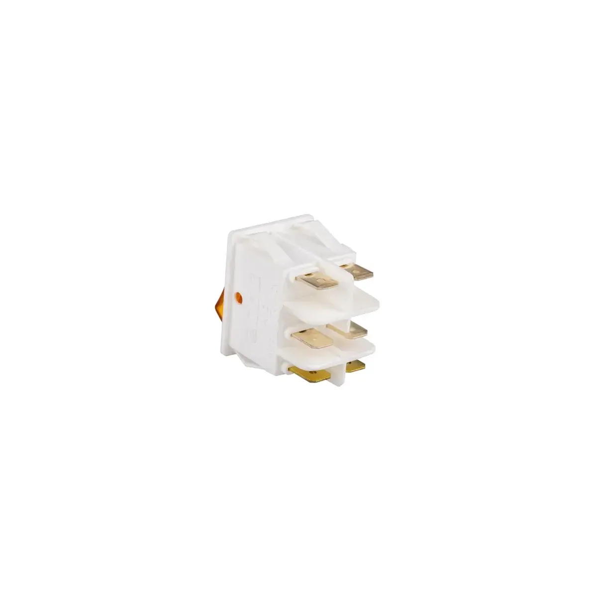 Emas A12 Series 30x22mm White Housing 1NO+1NO Illuminated Terminal (0-I) Printed Yellow Switch