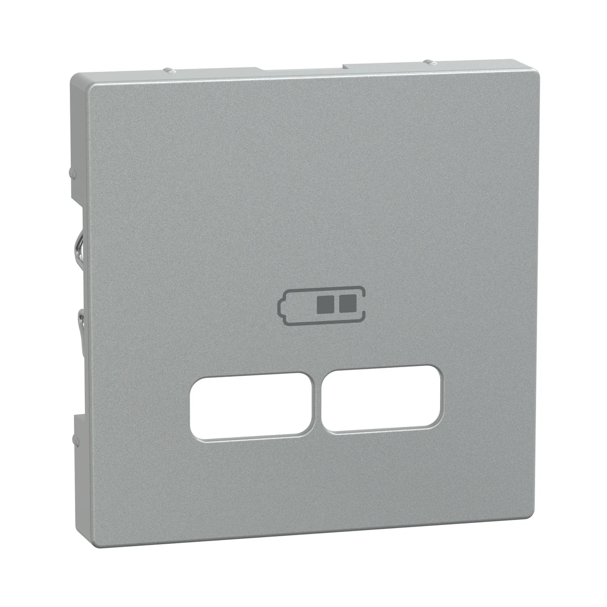 Schneider Electric MEG4367-0460 2 Cover plate for USB charger, aluminum, Merten System M