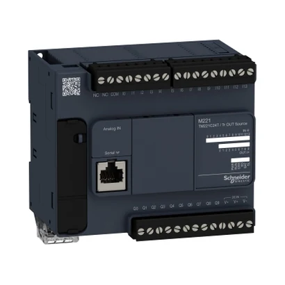 Schneider Electric TM221C24T M221 PLC, 14 DI, 10 DO Transistör — üretici katalog görseli