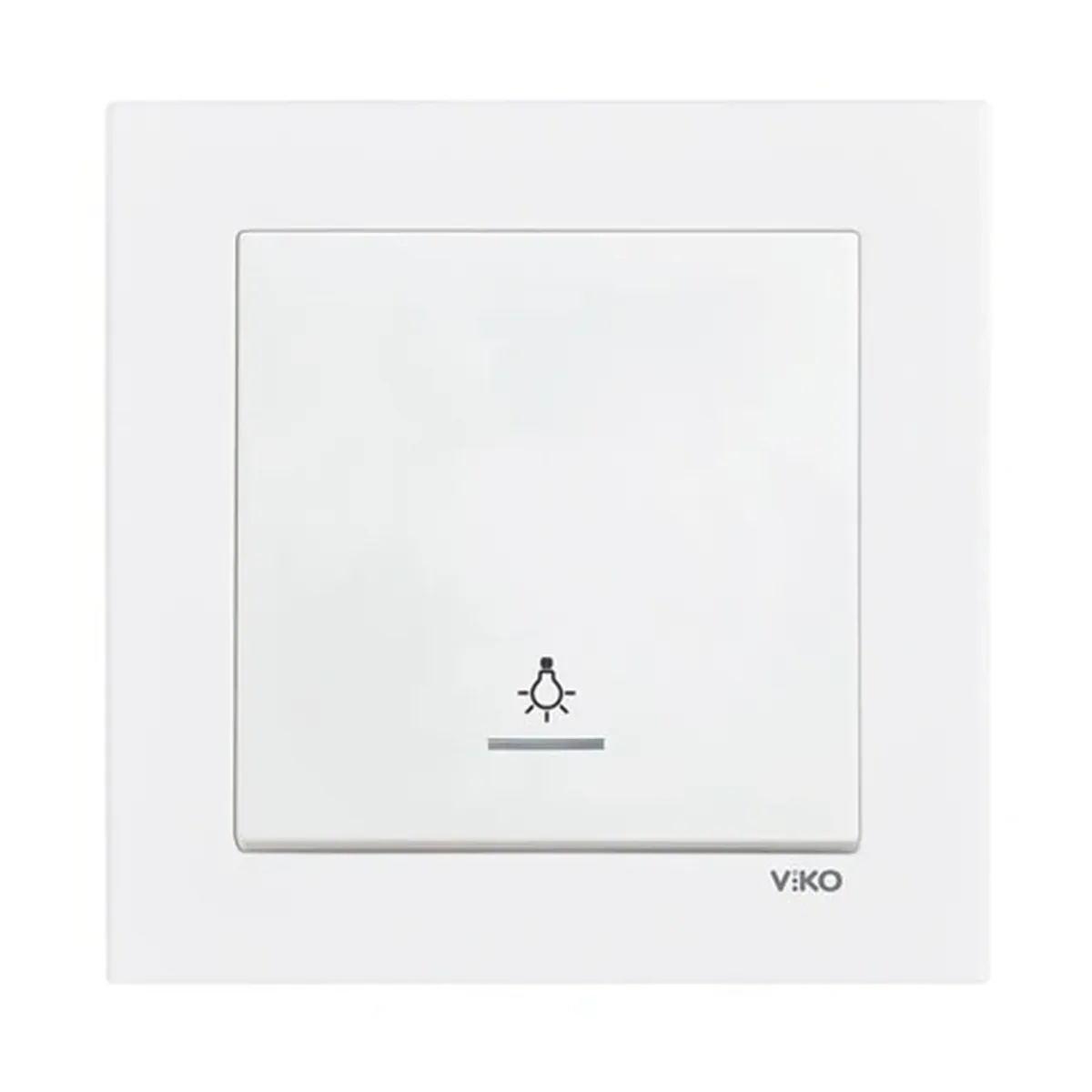 Viko Karre 55 Işıklı Beyaz Light Anahtar
