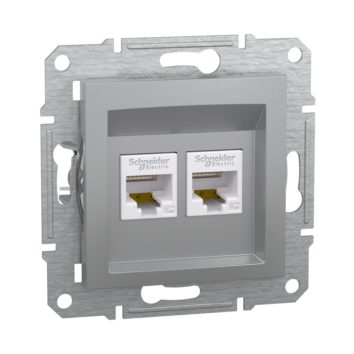 Schneider Electric EPH4400161 Asfora 2*RJ45 CAT.5E UTP Aluminum