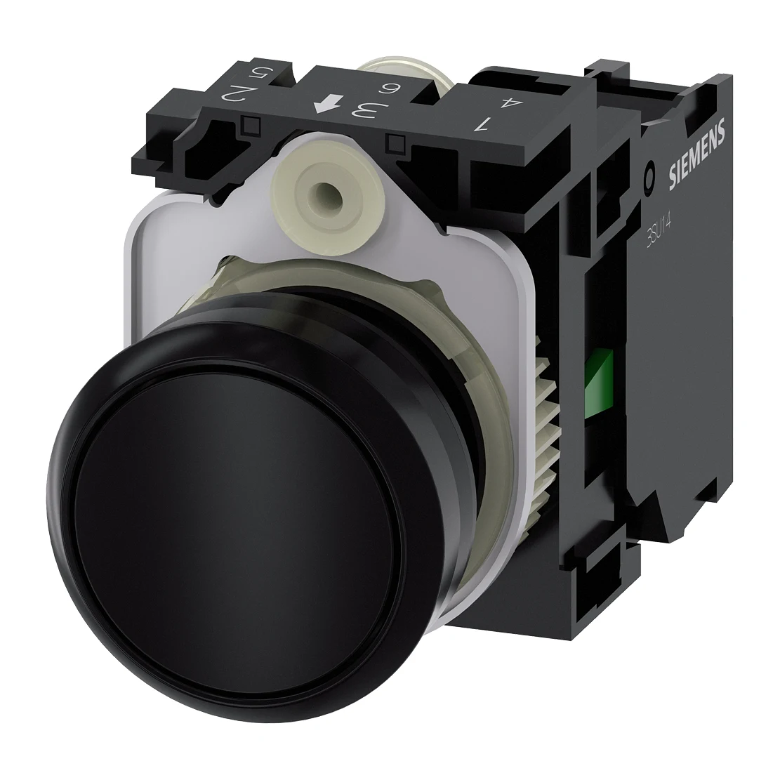 Siemens 3SU1100-0AB10-1BA0 Control Push Button Black 1NO