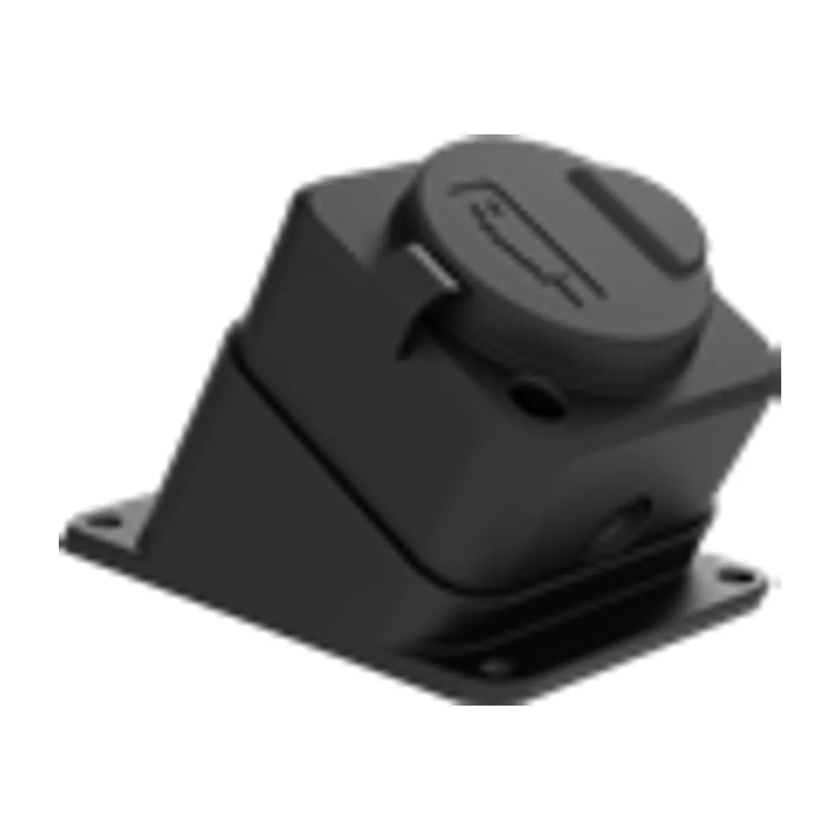 Bemis BK1-1402-3520 Rubber Angled Wall Socket 16 A 2P+E IP54