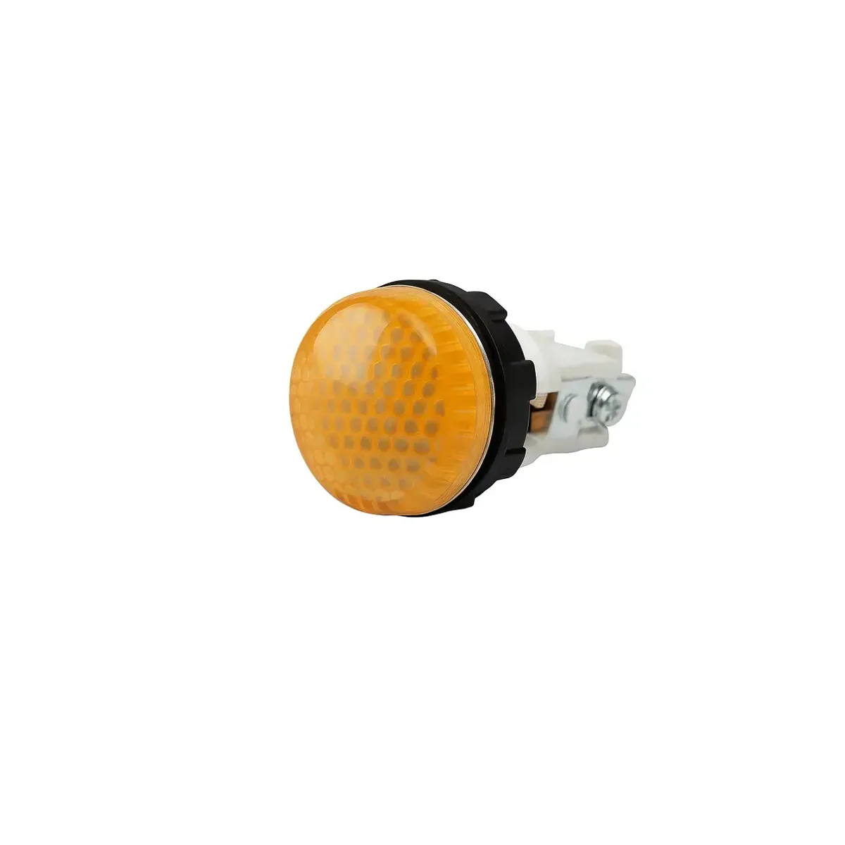 Emas S Series Plastic Bulb Type 230V AC Terminal+Screw Yellow 22mm Pilot Light IP40