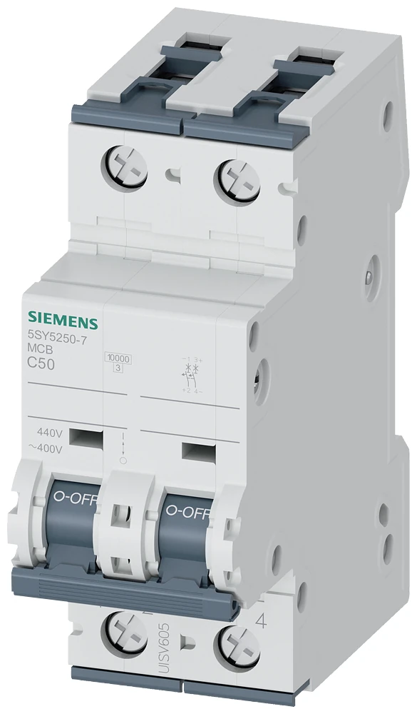 Siemens 5SY5202-7 Otomatik Sigorta 2 A 2 Kutuplu C Karakteristik 10 kA — temsili aile görseli