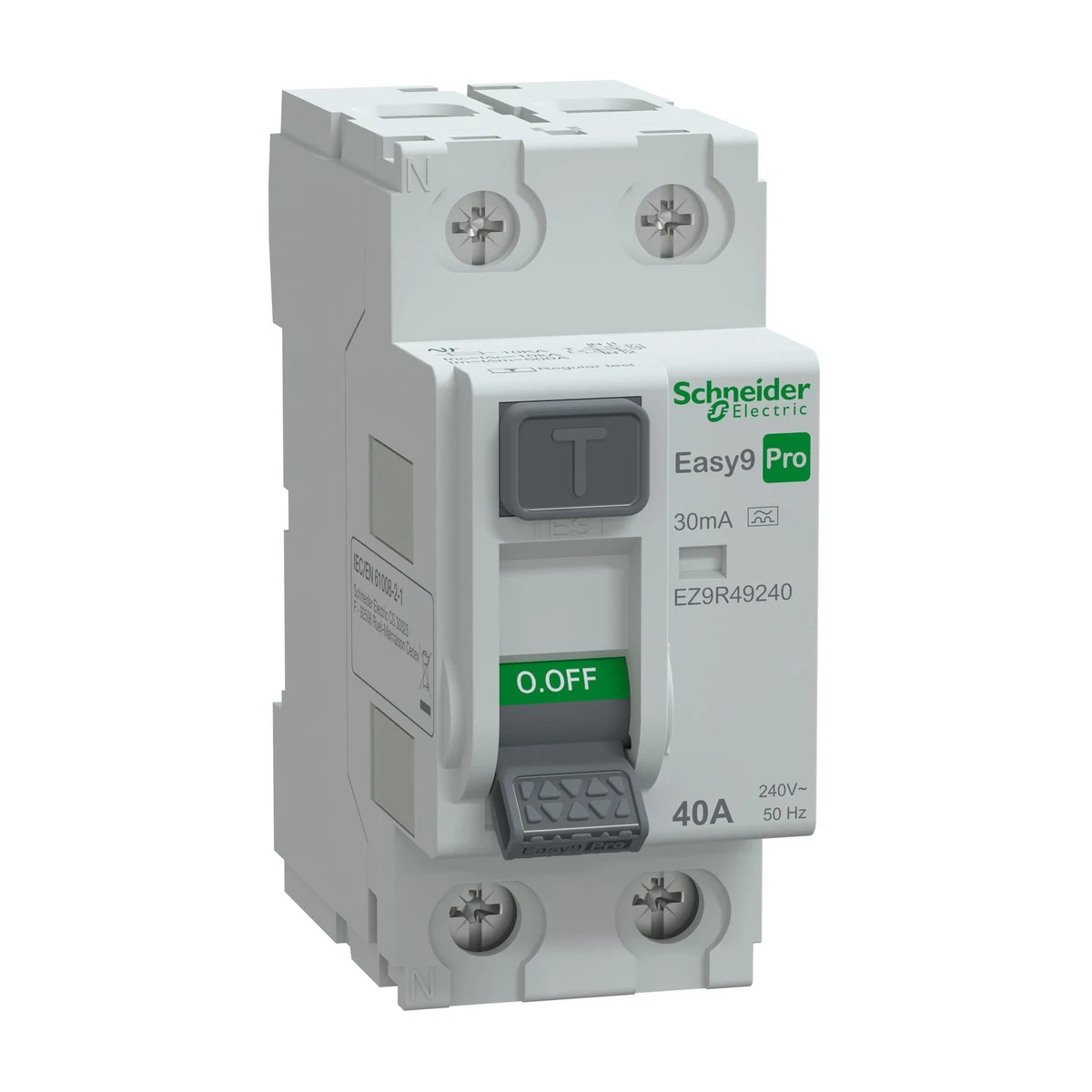 Schneider Electric EZ9R49240 Pro KAK 2P 40A 30mA A Tipi YENİ — üretici ürün görseli