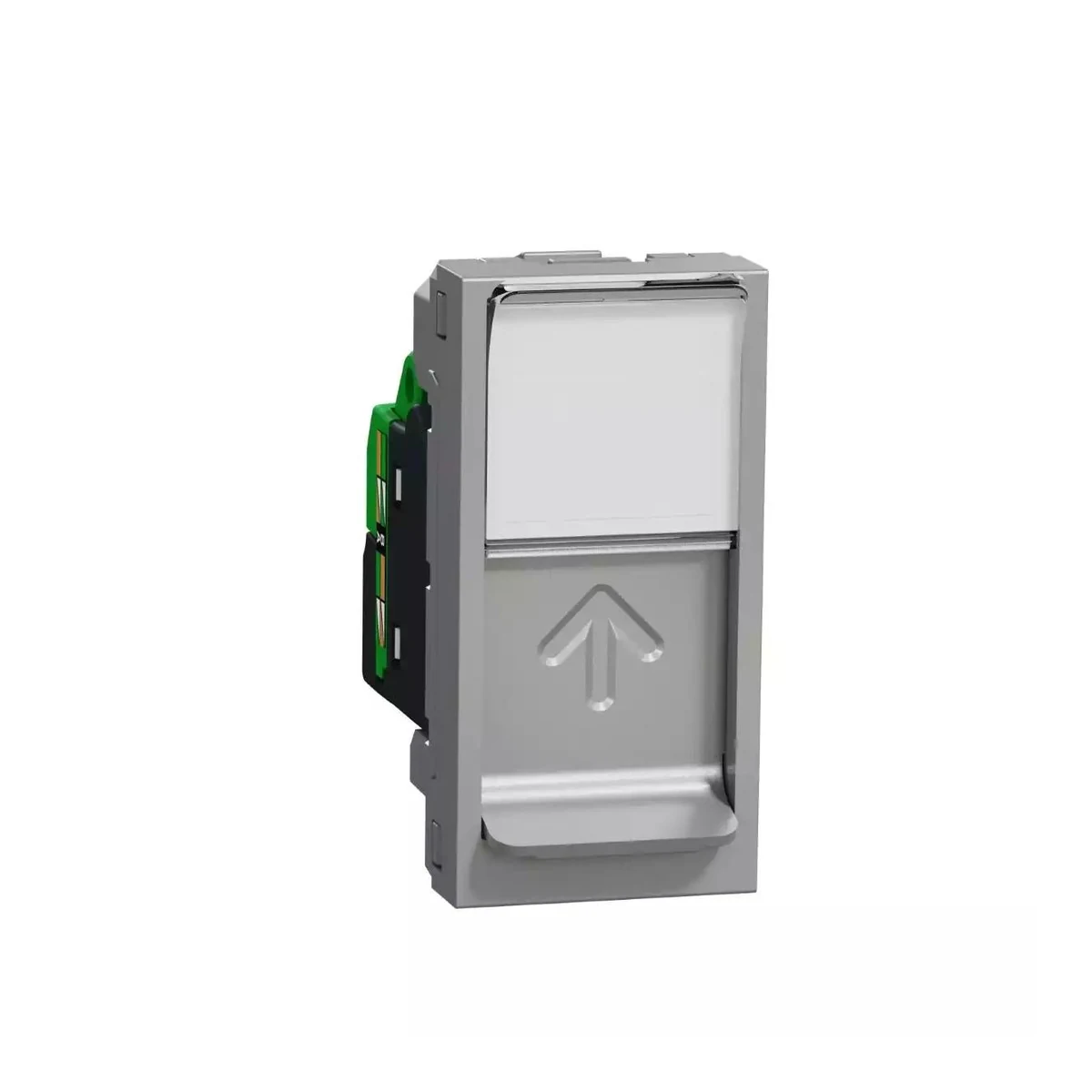 Schneider Electric NU341430 Yeni Unica, RJ45 Cat6 UTP Data Prizi 1 modül, Alüminyum — temsili üretici aile görseli