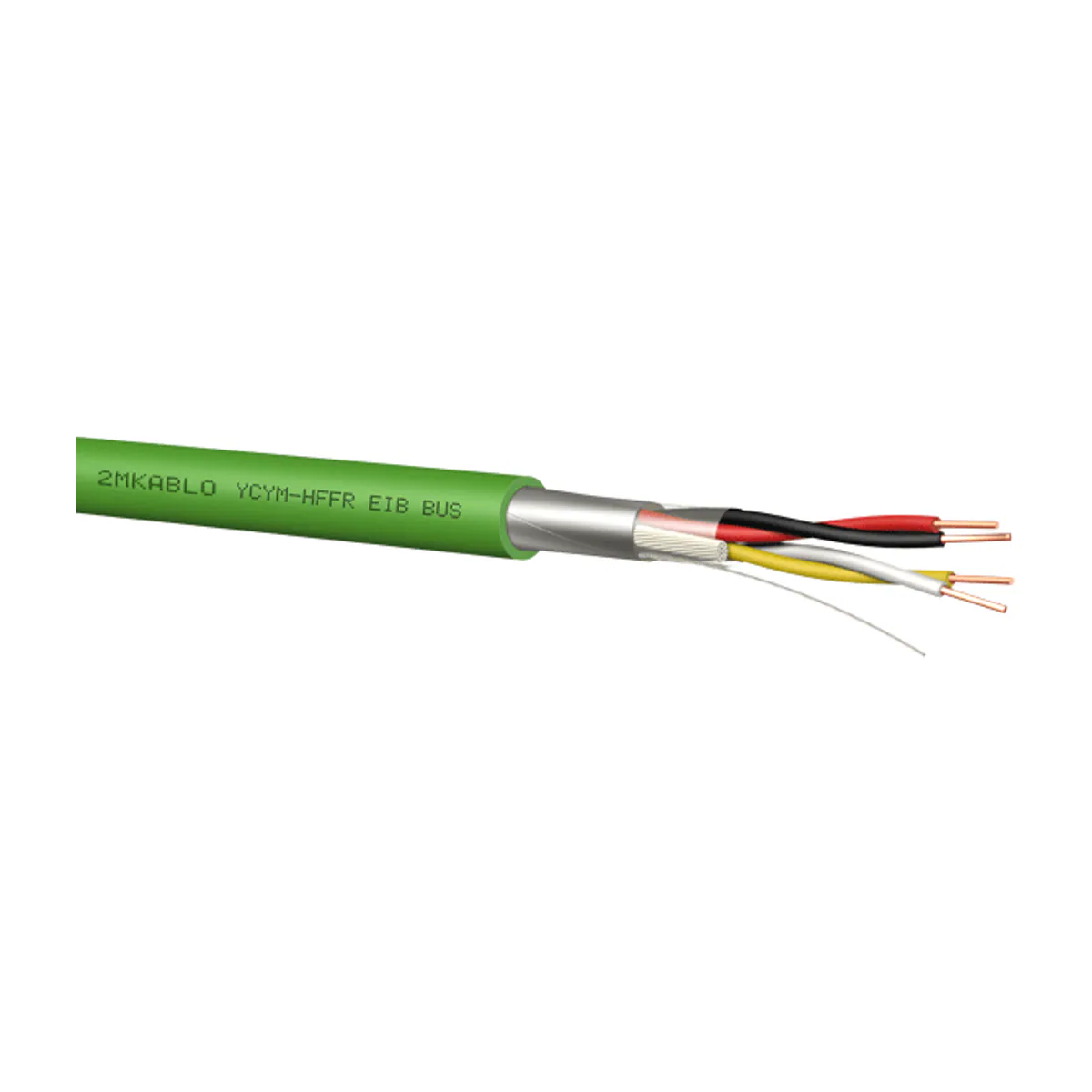 2M Kablo BUS Kabloları YCYM-HFFR 2x2x0.8 mm + 0.4 mm EIB-BUS Yeşil üretici ürün ailesi görseli
