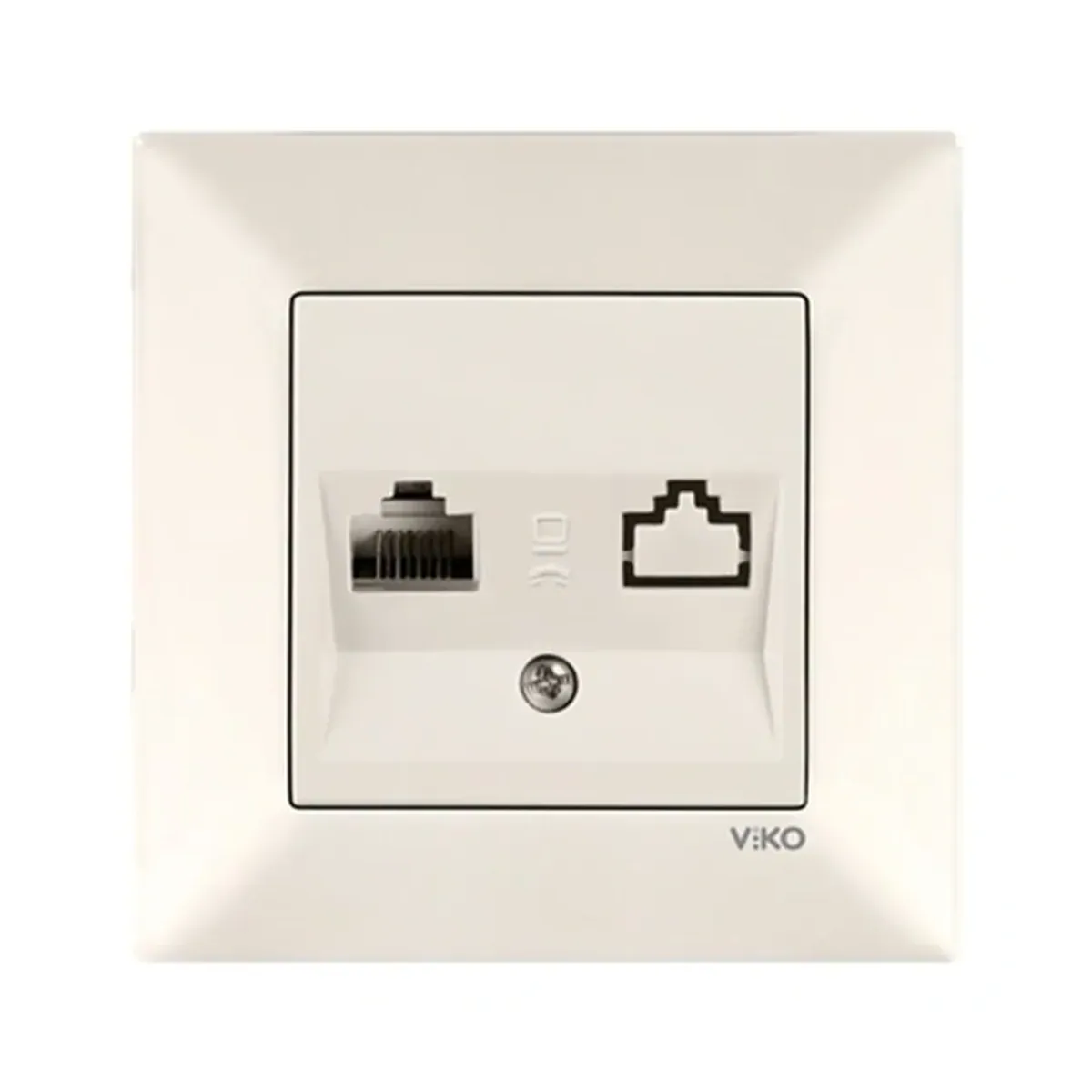 Viko Karre Meridian Single Cream Data Socket (RJ45 CAT5E)