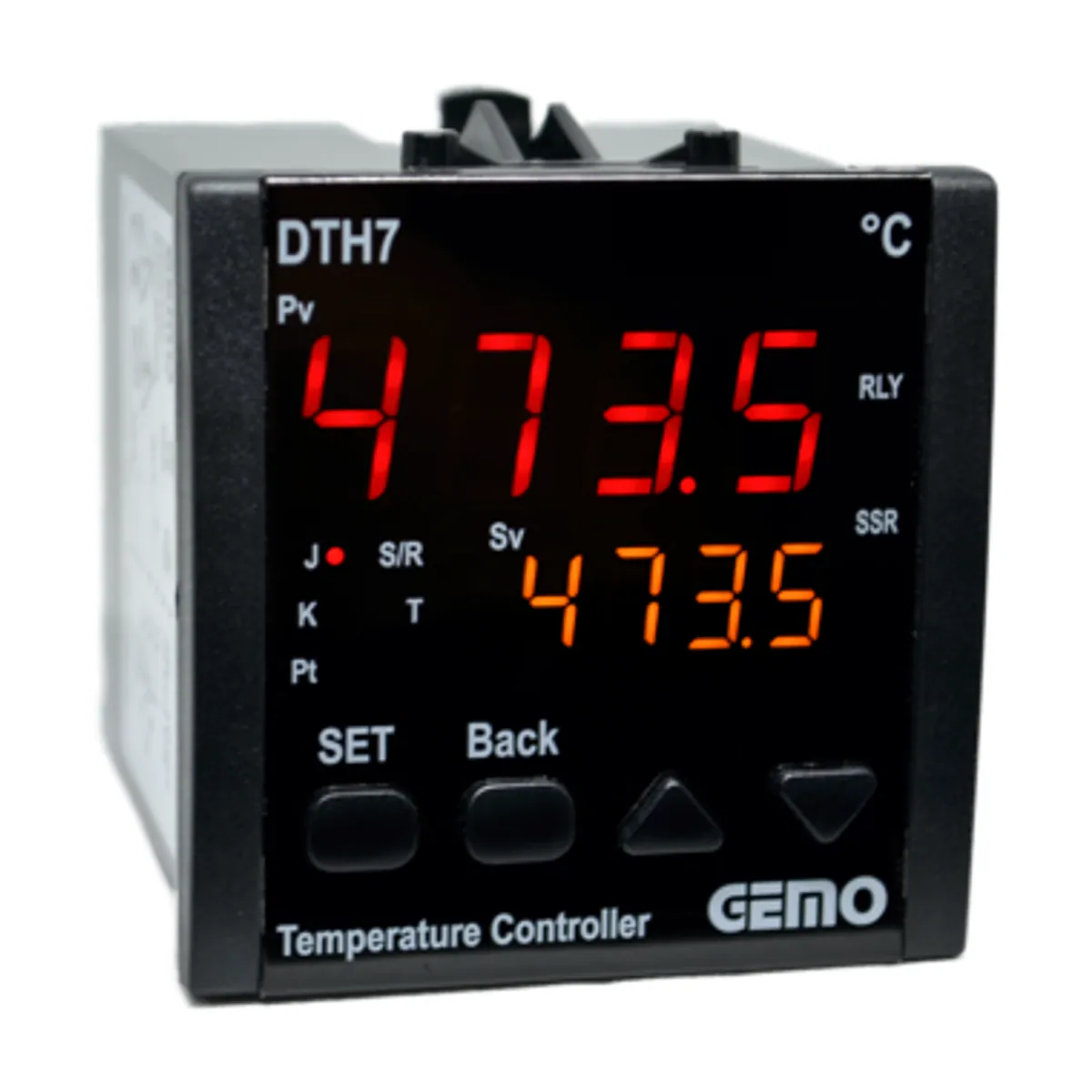 GEMO DTH7-230VAC Economy Series Auto-Tune PID Temperature Controller, 72 x 72 mm, 100..240 Vac, Relay + SSR