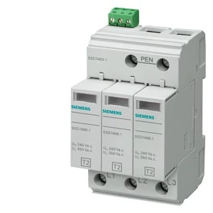 Siemens 5SD7463-1 Parafudr 3 kutuplu, TN-C Sistemleri için 3+0 devreli,