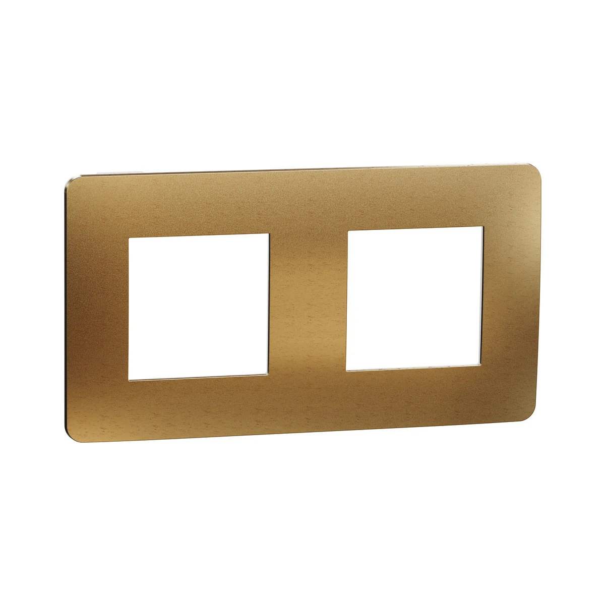 Schneider Electric NU280457M Yeni Unica, Studio Metal 2-Gang Frame, Copper/White