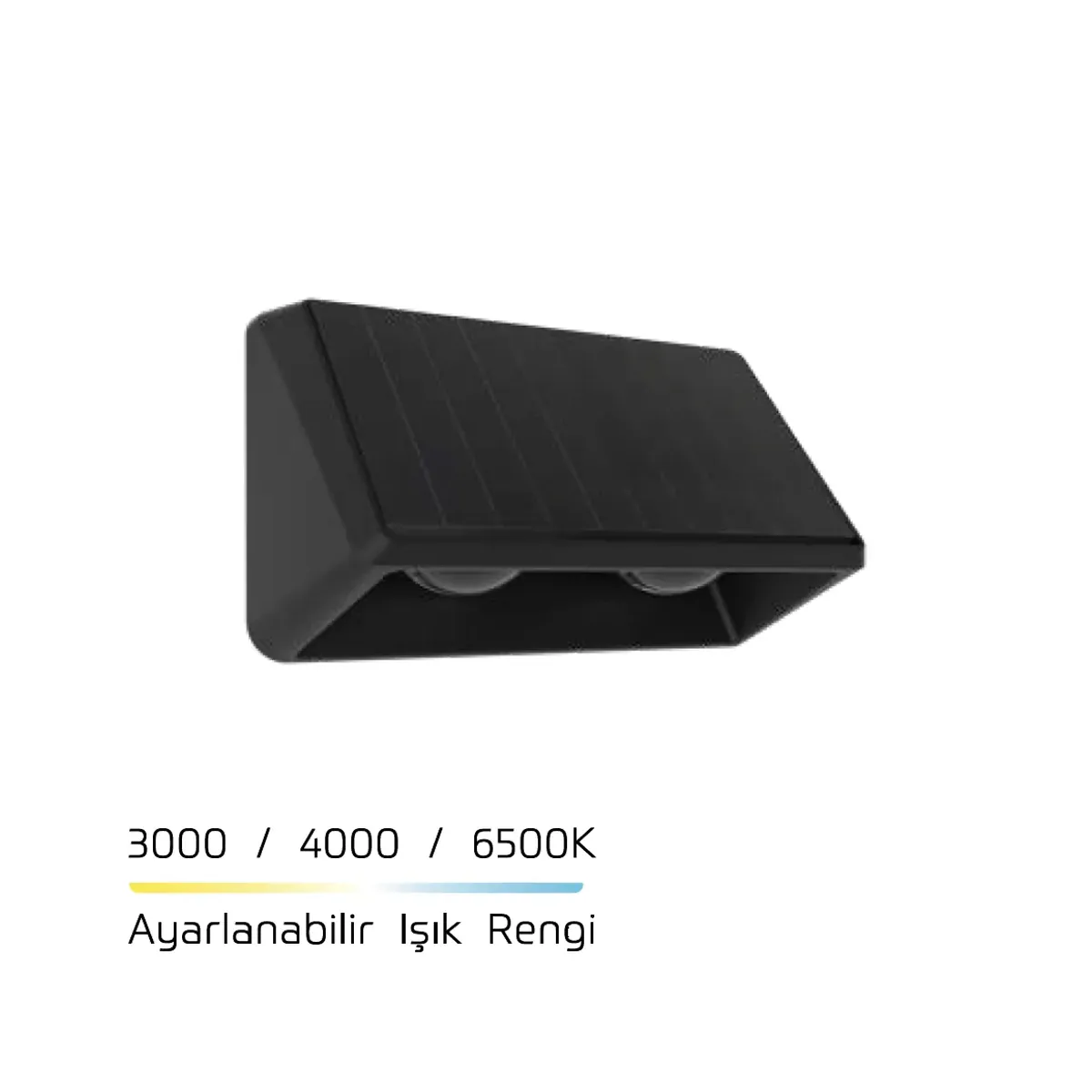 6W Ayarlanabilir Işıklı 45lm Solar Aplik