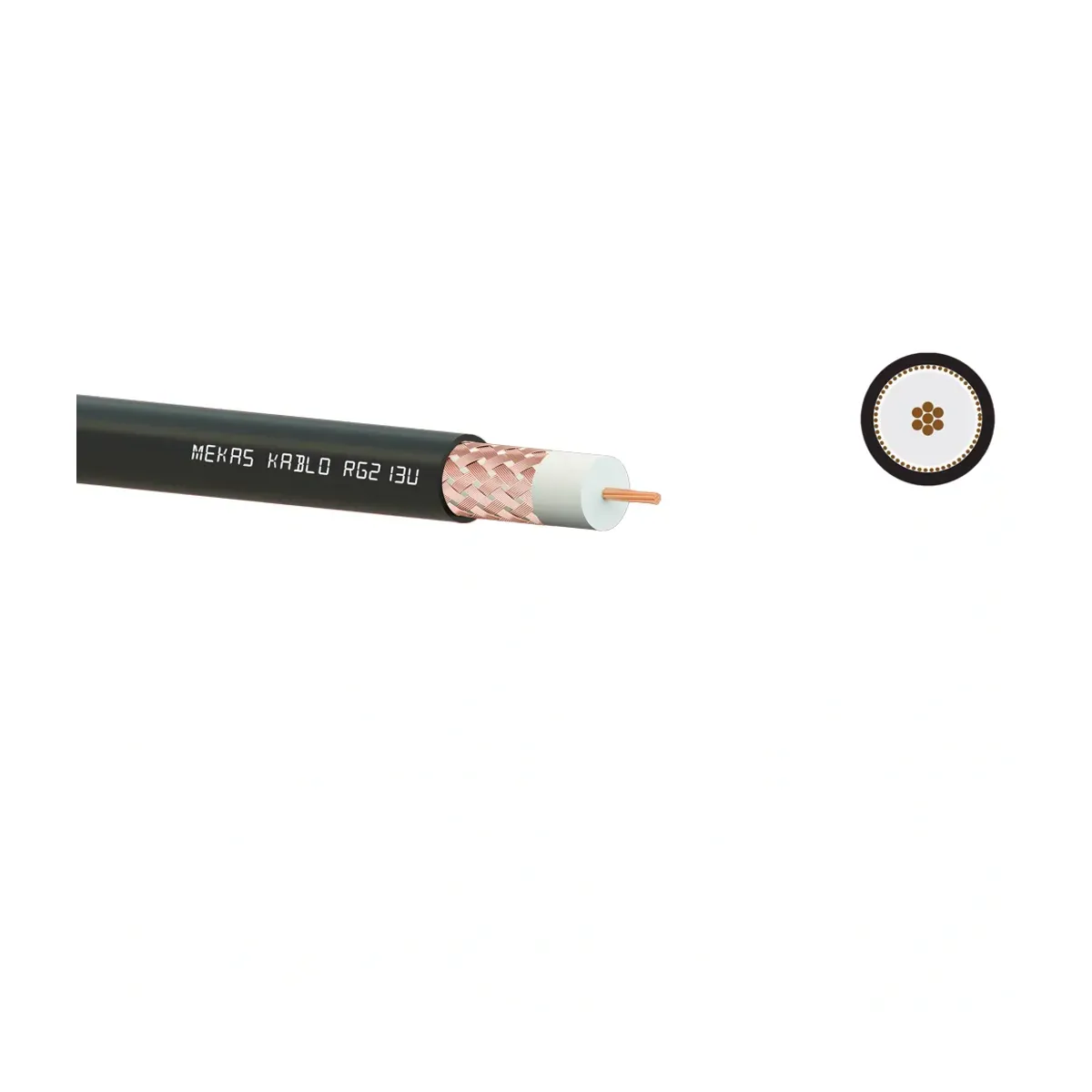 Mekas 50 Ohm PVC Coaxial RG213 U Cable