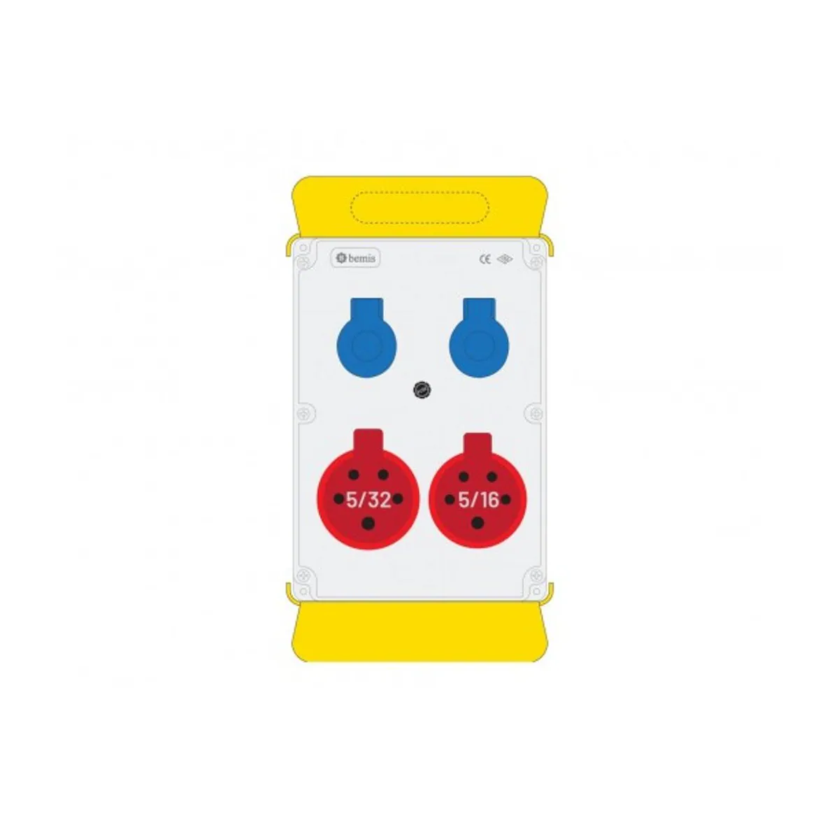 Bemis BKP-8296-2020 Powerbox Socket Box with Support Feet IP44 210x300x90mm